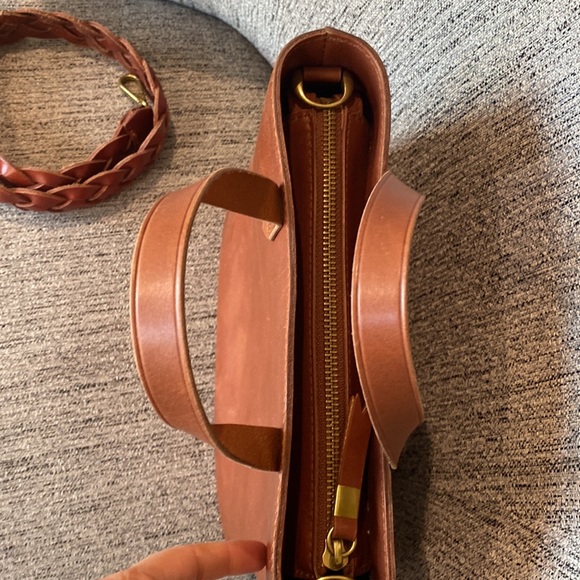 Madewell zip-top transport tote AND braided leather strap! - Picture 10 of 16